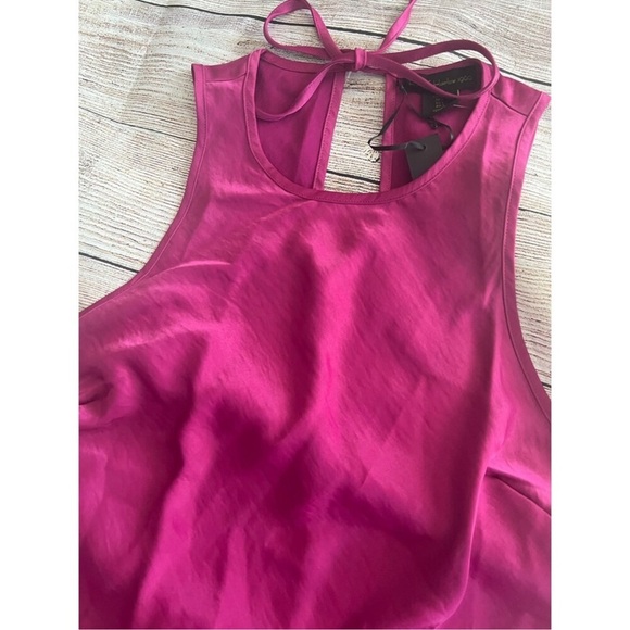 NWT House of Harlow 1960 Deep Pink Magenta/Raspberry Satin Bias Cut Dress - Picture 6 of 12